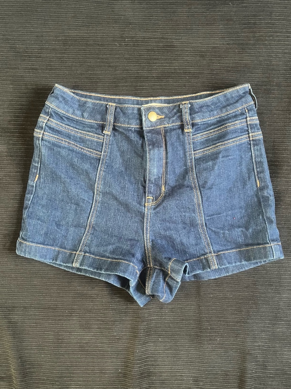 Lottie Moss High-Rise Dark Blue Denim Women's Shorts